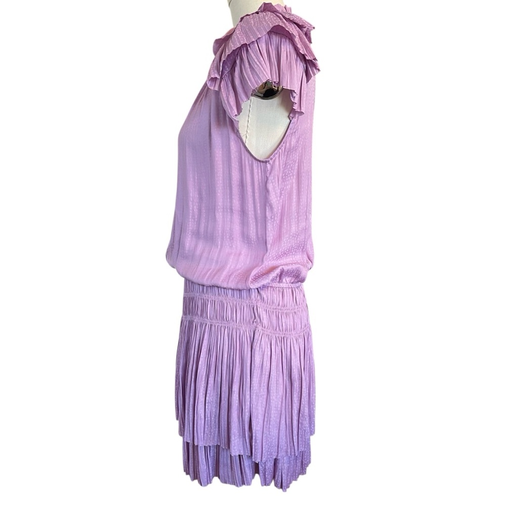 ❤️ Current Air ‘Zoey’ Lavender Pink Gathered Mini Dress - Picture 5 of 11